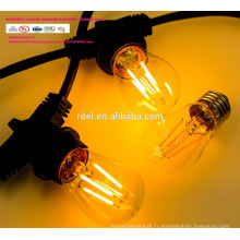 SL-51 imperméable à l&#39;eau 15M 15 sockets cordons d&#39;éclairage de qualité commerciale E26 E27 Holiday LED String Light